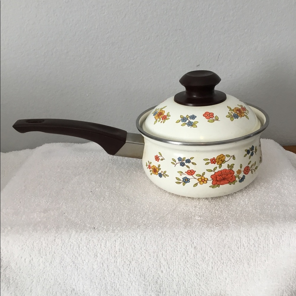 Excael vintage 1qt summer garden saucepan